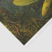 Papier Mousseline Artsy brésilien Cattelya Orchid et 3 colibris (Détail)