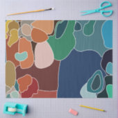 Papier Mousseline Artsy coloré Abstrait (Artisanat)