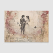 Papier Mousseline Artsy main dessinée arrière - plan rustique couple (Recto)