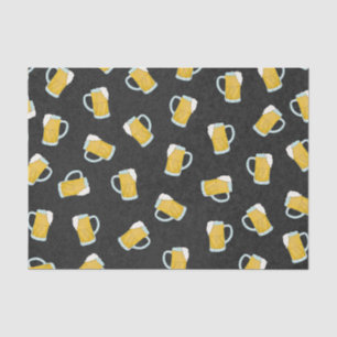 Papier Mousseline Artsy Modern Yellow Black Watercolor Beer Stein