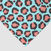 Papier Mousseline Artsy Trendy Coral Mint Turquoise Leopard Poster d (Détail)