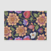 Papier Mousseline Artwork de fleurs colorées botaniques (Recto)