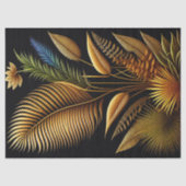 Papier Mousseline Artwork de roseaux d'or tropicaux (Recto)