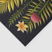 Papier Mousseline Artwork floral vert tropical petit (Détail)