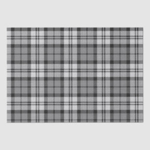 Papier Mousseline Ash Grey Blackwatch Campbell Tartan Plaid