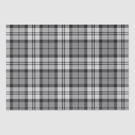 Papier Mousseline Ash Grey Blackwatch Campbell Tartan Plaid (Recto)