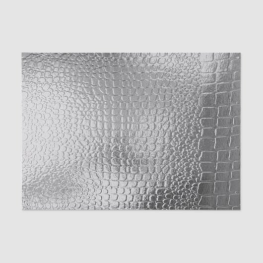 Papier Mousseline Aspect métallique argent Snakeskin Metallic (Recto)