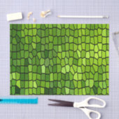 Papier Mousseline Aspect verre taillé vert (Artisanat)