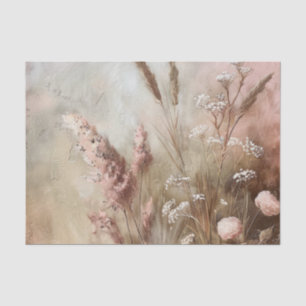 Papier Mousseline Assez Chic Beige Blush Boho Floral