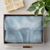 Papier Mousseline Assez Féminin Satin Synthétique Bleu Clair  (Cadeau)