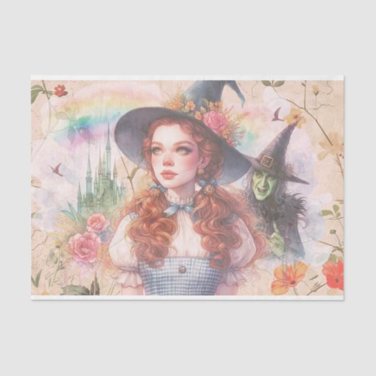 Papier Mousseline Assistant d'Oz - Wicked Witch - Dorothy - Découpag (Recto)