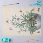 Papier Mousseline Asters vintages dans un pot (Artisanat)