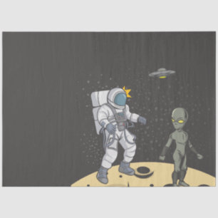 Papier Mousseline Astronaute et alien