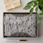 Papier Mousseline Astronaute sur la Lune Espace Noir & Gris (Cadeau)