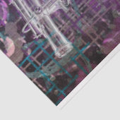 Papier Mousseline Astronomie Blue Sky Moon Abstraite Ephemera (Détail)