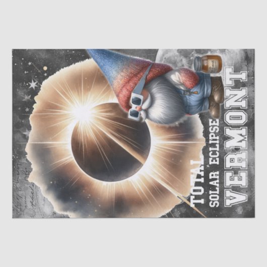 Papier Mousseline Astronomie Éclipse solaire Gnome céleste (Recto)