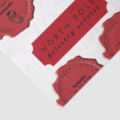 Papier Mousseline Atelier père Noël Nom personnalisé Timbre de Noël (Détail)