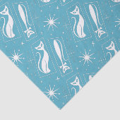 Papier Mousseline Atomique Star Cat MidCentury Moderne de Noël MCM T (Détail)