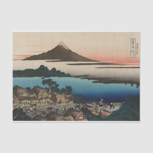 Papier Mousseline Aube à Isawa dans la province de Kai par Hokusai (Recto)