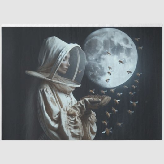 Papier Mousseline Aubergère cosmique - Découpage Art de l'espace sur (Recto)