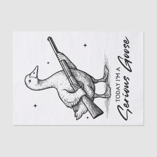 Papier Mousseline Aujourd'hui, je suis une grande oie amoureuse avec (Recto)