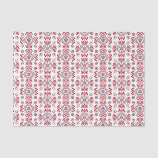 Papier Mousseline Auseklis letton Médaillon géométrique d'art popula (Recto)