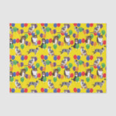 Papier Mousseline Aussies Australian Shelpherds et Balloons du Parti (Recto)