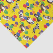 Papier Mousseline Aussies Australian Shelpherds et Balloons du Parti (Détail)