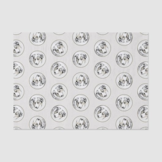 Papier Mousseline Australian Shepherd Peinture Blue Merle Dog Art (Recto)