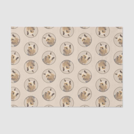 Papier Mousseline Australian Silky Terrier Peinture Original Chien A (Recto)