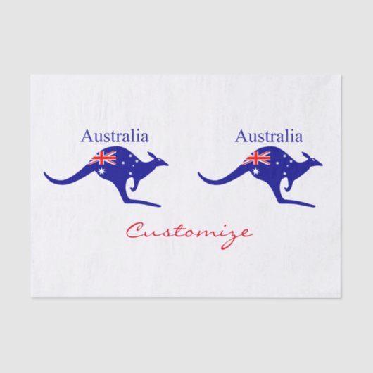 Papier Mousseline Australie : Drapeau Kangaroo Thunder_Cove (Recto)