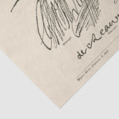 Papier Mousseline Autographes de gens célèbres Script manuscrit (Détail)