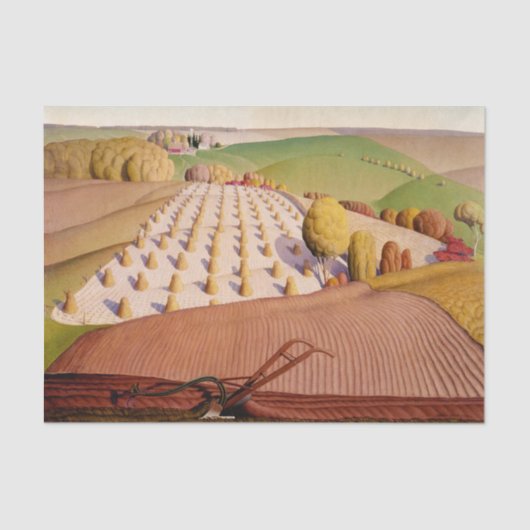 Papier Mousseline Automne, 1931 par Grant Wood (Recto)