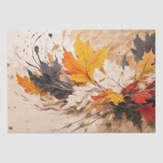 Papier Mousseline Automne Abstrait Feuilles d'automne Foliage Découp