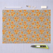Papier Mousseline Automne Automne Floral Motif Sage Vert (Artisanat)