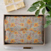Papier Mousseline Automne Automne Floral Motif Sage Vert (Cadeau)