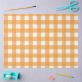 Papier Mousseline Automne Automne Orange Plaid Motif (Artisanat)