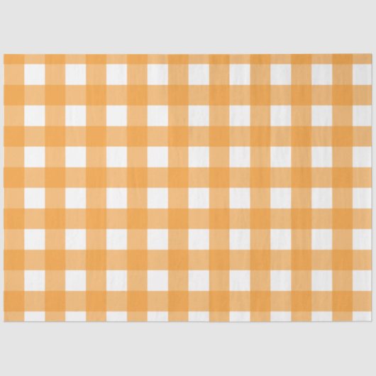 Papier Mousseline Automne Automne Orange Plaid Motif (Recto)
