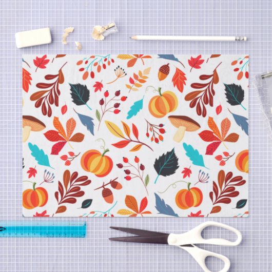 Papier Mousseline Automne automne Thanksgiving Halloween Motif (Artisanat)