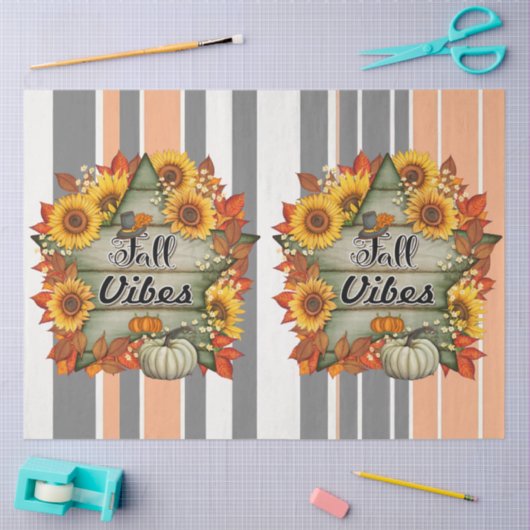 Papier Mousseline Automne Belle Collection tendance Thanksgiving (Artisanat)