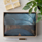 Papier Mousseline Automne Bleu Citrouille Fairytale Découpage Papier (Cadeau)