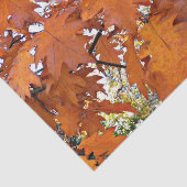 Papier Mousseline Automne Chêne Feuille Floral (Détail)