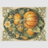 Papier Mousseline Automne Citrouille Automne Feuilles Découpage Art  (Recto)