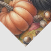 Papier Mousseline Automne Citrouille Automne Feuilles Ragdoll Chat (Détail)