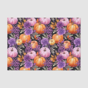 Papier Mousseline Automne Citrouille Automne Feuilles Rustique Décou