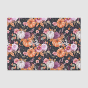 Papier Mousseline Automne Citrouille Automne Feuilles Rustique Décou