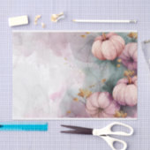 Papier Mousseline Automne Citrouille Automne Feuilles Rustique Décou (Artisanat)