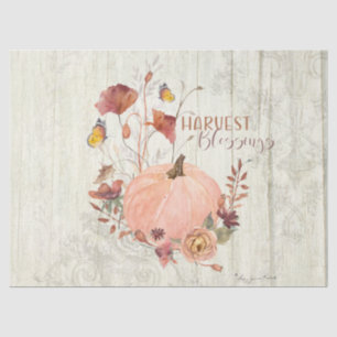 Papier Mousseline Automne Citrouille Automne Feuilles Rustique Décou