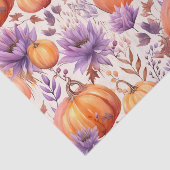 Papier Mousseline Automne Citrouille Automne Feuilles Rustique Décou (Détail)