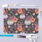 Papier Mousseline Automne Citrouille Automne Feuilles Rustique Décou (Artisanat)